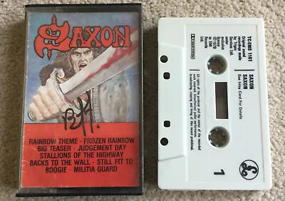 £12.99 • Buy Saxon Self Titled 1979 Cassette SIGNED By Biff Byford TC-EMS 1161