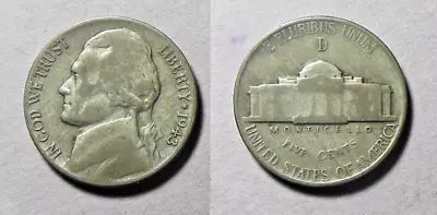 1943 D Jefferson Nickel - 35% Silver War Nickel • $2.50