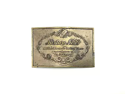 Mixture No. 79 Aromatic Tobacco 1970s H. SUTLIFF  Vintage Belt Buckle • $50.34