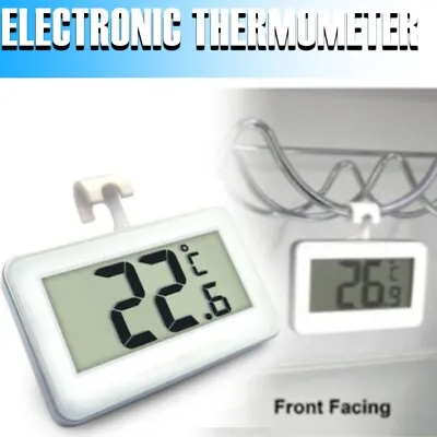 $8.68 • Buy Digital Fridge /Freezer Thermometer --Waterproof, LCD,  Wireless & Hanging Hook