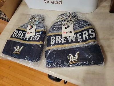 Two (2) Milwaukee Brewers Mens Winter Hat Vintage Logo Acrylic Knit Winter Hat • $19.99