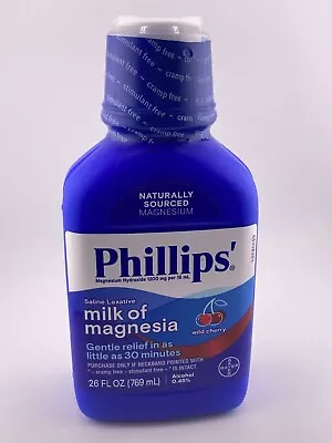 Phillips' Milk Of Magnesia Liquid Laxative 26 Fl Oz (Pack 1) Wild Cherry 10/26 • $14.30