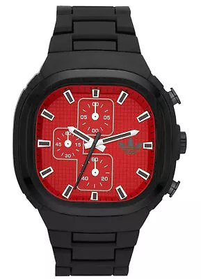 Adidas ADH2753 Men's Analog Chronograph Watch Black Plastic Bracelet • $79.95