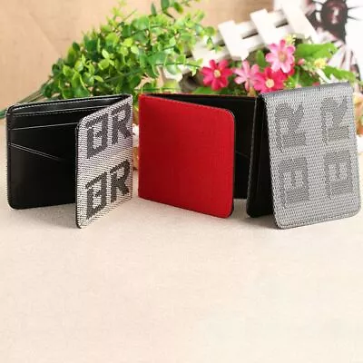 Fashion Multifunctional Bride Letter Fabric Racing Money Clip Bifold Wallet • $23.14