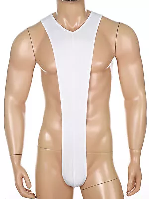 US Men's Mankini Swimsuit Wrestling Singlet Stretch Underwear Suspender Bodysuit • $7.24