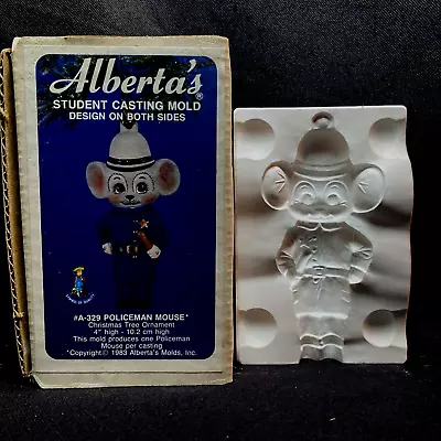 Alberta's A-329 Ceramic Slip Mold Police Mouse Christmas Ornament W/Box • $8.99