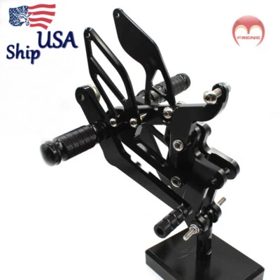 $110.20 • Buy CNC Foot Pegs Pedals Rearset Footrest Set For Yamaha YZF R6  R6S 2003 2004 2005