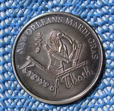 1967 Krewe Of THOTH Oxidized Silver Mardi Gras Doubloon - Leif The Lucky • $3.99