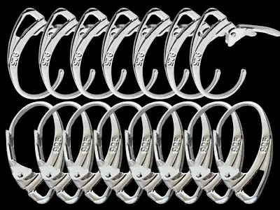 925 Stamped Silver Plated Leverback Earring Finding Jewellery Making Hooks • £0.99