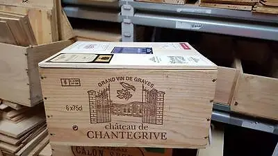 £19.95 • Buy 1 X 6 Bottle With Lid - Genuine French Wooden Wine Crate Box Christmas Gift Idea