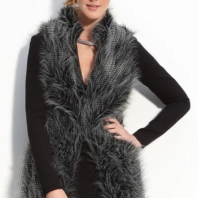 Michael Kors Faux  Raccoon Fur Vest Grey Size S • $40