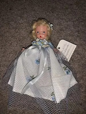 Vintage 1940s Nancy Ann Story Book Doll In Blue Dress • $11