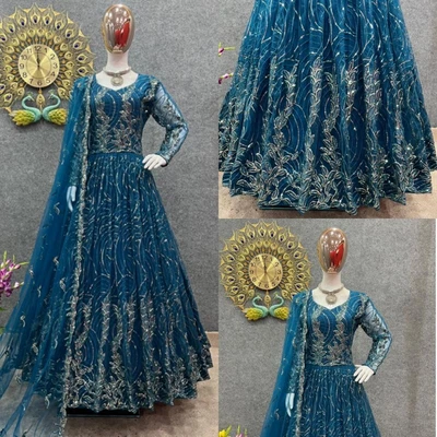 £43.20 • Buy Gown Salwar Kameez Suits Indian Women Ready Made Anarkali Ethnic Kurti Designer