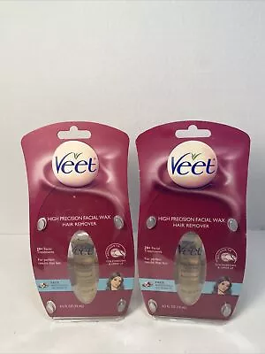 2 Veet High Precision Facial Wax Hair Remover Treatment  Sensitive Almond Oil(D) • $14.99