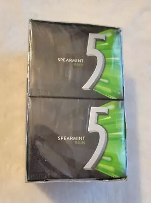 5 Gum Spearmint Rain Sugar Free Gum 15 Pieces / Pack (10 Packs) 150 Sticks Total • $15