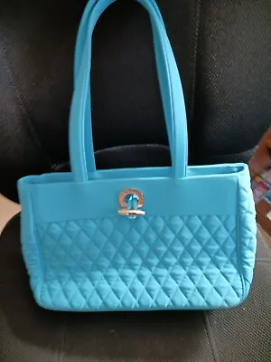 Vera Bradley Turquoise Quilted Bag 14 X 8 X 4 • $14.99