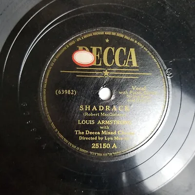 $5 • Buy Louis Armstrong Shadrack /Jonah And The Whale 78RPM 10'' Decca  25150