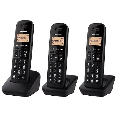 Panasonic Home Phone KX-TGB613EB Cordless Phone Trio Black Black • £44.99
