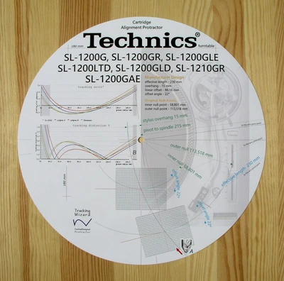 £37.19 • Buy Technics SL-1200G/GR/GLE/GLD/LTD/GAE & SL-1210GR Tonearm Alignment Protractor