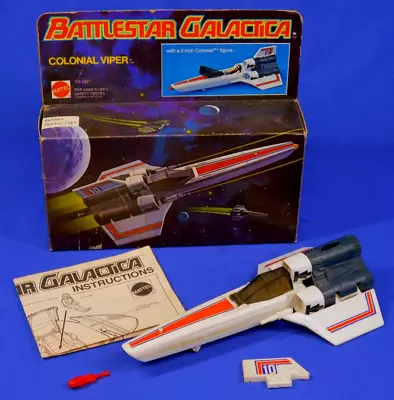 Vintage Battlestar Galactica Colonial Viper Missile Firing With Box 1978 Mattel • $275.99