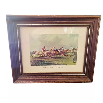 Vintage The High Mettled Racer H Alken Framed Print Horse Racing Jockey Wood • £22.99