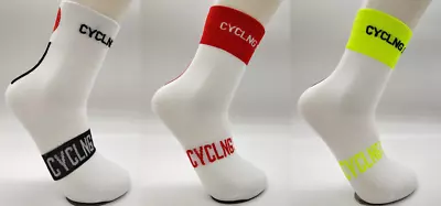 Cycling Socks Bike Racing Riding Tri MTB Pro Cycling Star Team Long Bike Socks • $14