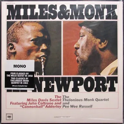 Miles Davis & Thelonious Monk ‎- Miles & Monk At Newport LP 180 Gram Vinyl MONO • $29.99