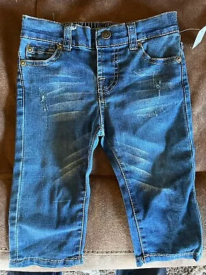 👼👼7 For All Mankind Baby Boy's Sz Toddler 12M Blue Jeans Elastic Waist 👼👼 • $14.99