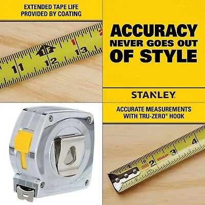 Tape Measure 25 Ft. Stanley Powerlock Professional Blade X Feet Measuring # Foot • $13.49