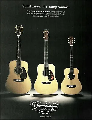 Martin Dreadnought Junior D-45 D-JR E LXM Acoustic Guitar Advertisement Print • $4