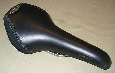 Vintage Cannondale Coda Bike Saddle Seat - Titanium Rails - Black Leather • $19.98