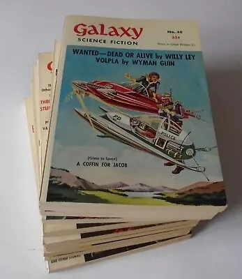 Galaxy Science Fiction - UK - 10 Issues - No's 40 - 49 - 1956/57 • £22