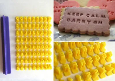 Alphabet Number Letter Cookie Biscuit Stamp Cutter Embosser Cake Mould Tools UK • £3.35