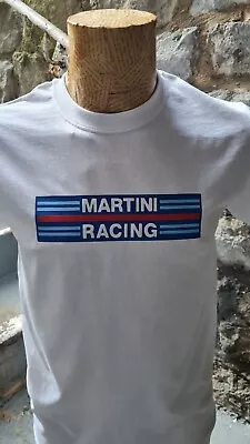 Martini Racing Retro Rally White Tee T Shirt Top 1980s Motor Sport Car Petrol • £14.99