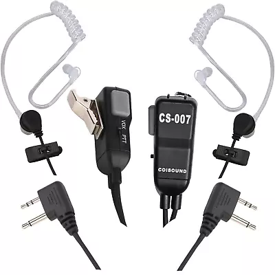 Two Way Radio Earpiece | Walkie Talkie Headset Compatible Midland Avph3(Black Pa • $21.37