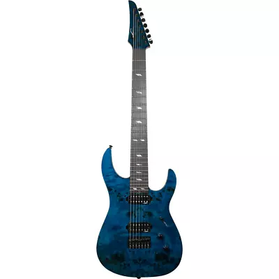 Legator N7SS Ninja 7 Super Shred 7-String Guitar Ebony High Gloss Blue Burl • $749.99