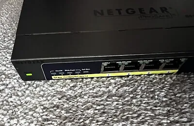 Netgear Prosafe Plus 8-port Gigabit Switch W/4 Port PoE GS108PE V2 NO AC Adapter • $22.90