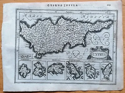 Cyprus - Original Map Mercator - 1651 • $275