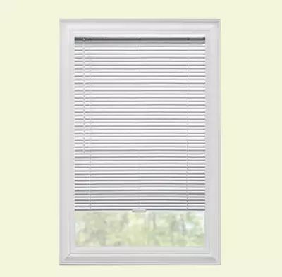 Hampton Bay White Cordless Room Darkening 1 In. Vinyl Mini Blind 36-1/2 X48  • $26