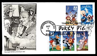 Mayfairstamps US FDC 2001 Porky Pig Mel Blanc Cachet First Day Cover Aah_98890 • $3.25