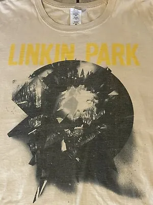 Vintage Linkin Park T Shirt  Size XL Honda Civic Tour 2012 Tan/Black/Yellow • £19.29