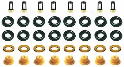 5.0 Ford V8 Fuel Injector Repair Service Kit Seals Filters Pintle Caps • $15.99