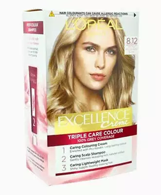 Loreal Paris Excellence Creme Triple Care Natural Frosted Beige Blonde 8.12 Colo • £11.98