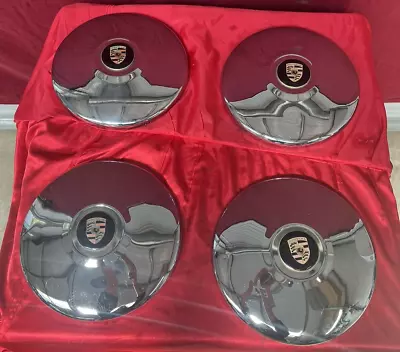 1970's Porsche Wolfsburg Edition Emblem Flat Hubcap For VW Set Of 4 • $200