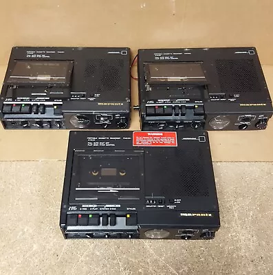 Lot Of 3- Marantz PMD221 Portable Cassette Recorder (ONLY) - For Parts • $150