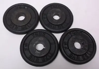 Vintage York Barbell 2.5 Lb Weight Plates 2 1/2 Lb Group Of 4 • $22.50