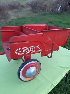 Vintage Murray Pedal Carpedal Tractor Red Dump Trac Trailer  Cartwagonrare • $175
