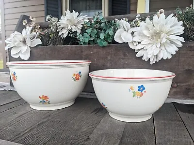 Vintage Homer Laughlin Kitchen Kraft Mixing Bowls • $82