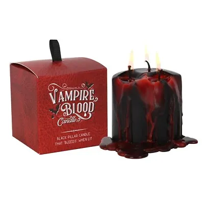 Small Vampire Blood Pillar Candle Gothic Halloween Gift • £10.99