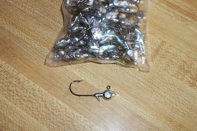 100 1/16oz.  MINNOW HEAD SPIKE JIG HEADS  #2 BRONZE HOOKS CRAPPIE WALLEYE • $15.99